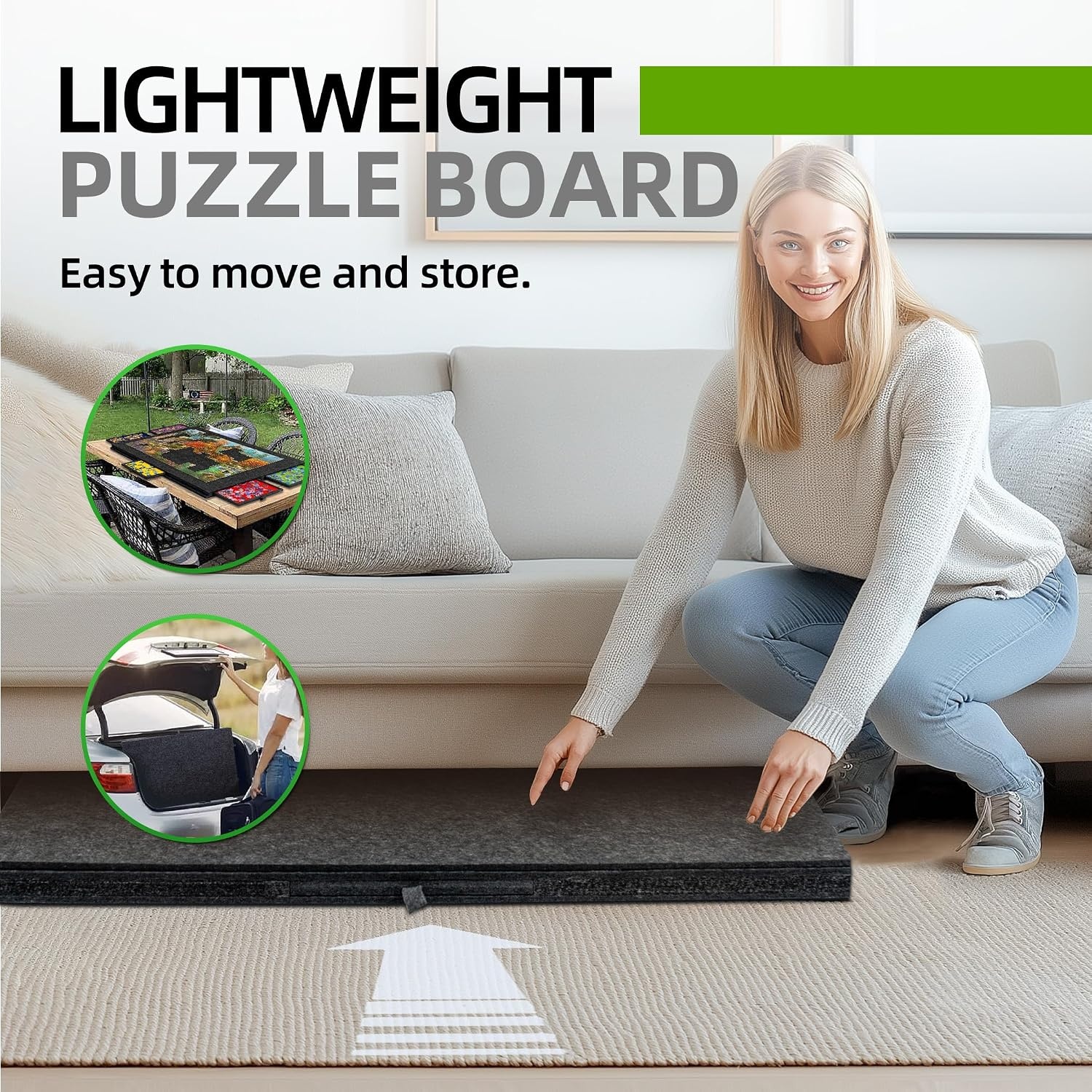 Lavievert Kantelbaar Puzzelbord (1500 Stuks) met Standaard & Hoes - 34% Korting
