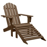 VidaXL Tuinstoel met Voetenbank Hout Bruin - 34% Korting
