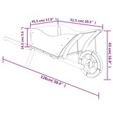 Plantenbak Kruiwagen van Vurenhout - 128x45,5x43 cm - 34% Korting