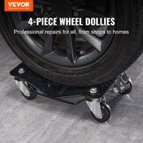 4x Wiel Dolly Set 2720kg voor Auto's & Vrachtwagens - 59% Korting