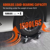4x Wiel Dolly Set 2720kg voor Auto's & Vrachtwagens - 59% Korting