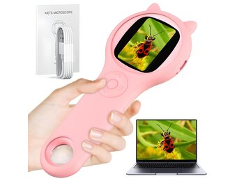 Milgeo Kinder Microscoop Roze - 500x Vergroting & Camera