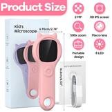 Milgeo Kinder Microscoop Roze - 500x Vergroting & Camera