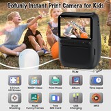 Instant Print Camera voor Kinderen Zwart - 34% Korting