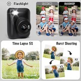 Instant Print Camera voor Kinderen Zwart - 34% Korting