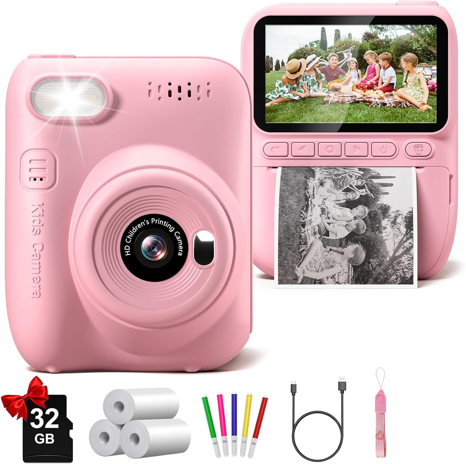 Instant Print Camera voor Kinderen Zwart - 34% Korting