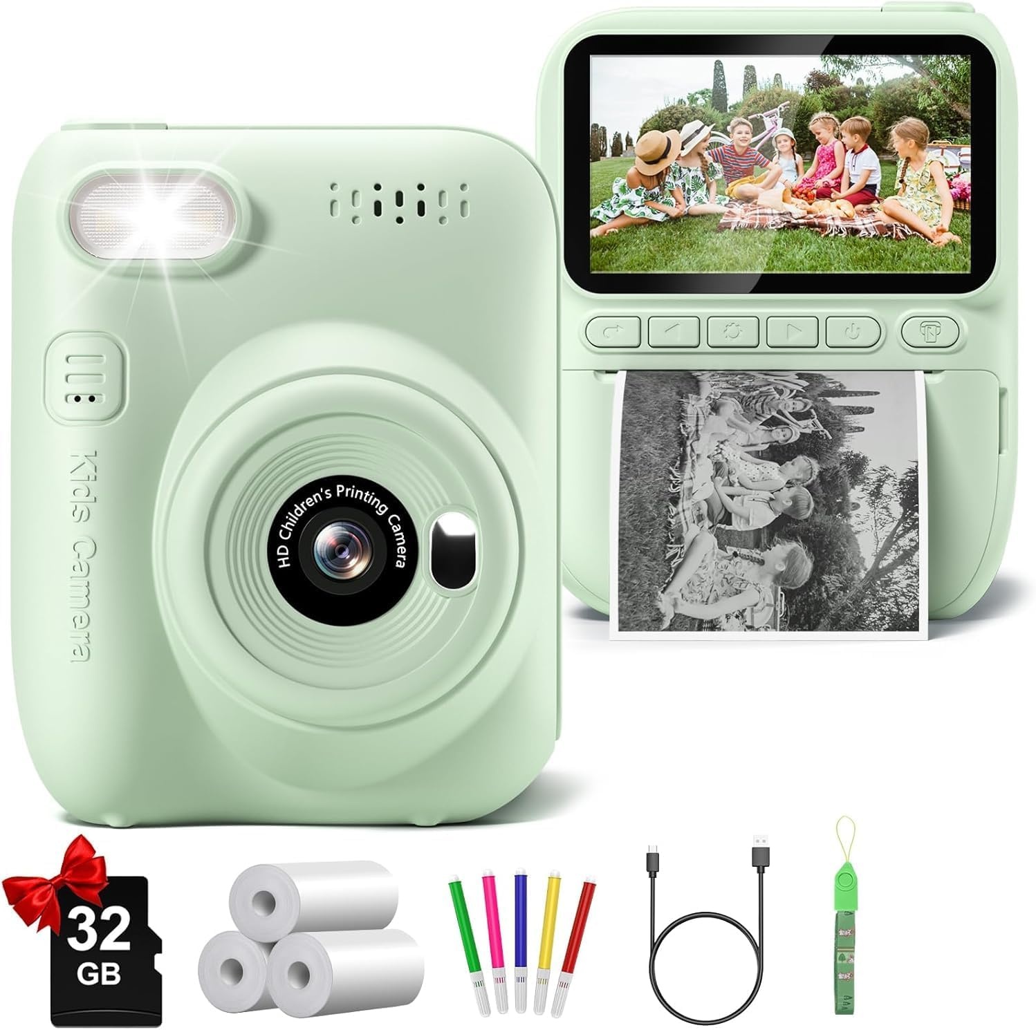 Instant Print Camera voor Kinderen Zwart - 34% Korting