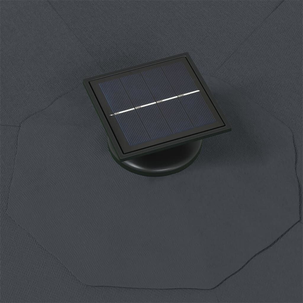 Wandparasol met LED's 300 cm Antraciet (35% Korting)