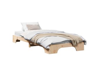 VidaXL Bedframe Naturel 100 x 200 cm Grenenhout met 35% Korting
