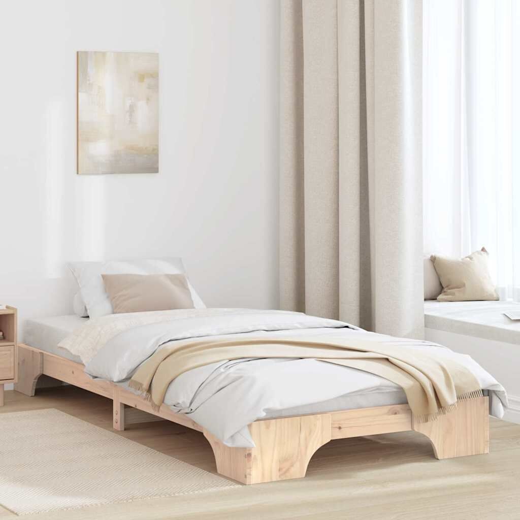 VidaXL Bedframe Naturel 100 x 200 cm Grenenhout met 35% Korting