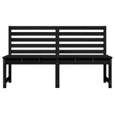 VidaXL Tuinbank 157,5 cm Zwart - Massief Grenenhout - 34% Korting