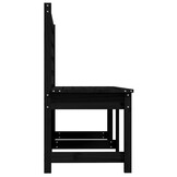 VidaXL Tuinbank 157,5 cm Zwart - Massief Grenenhout - 34% Korting