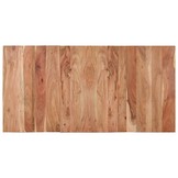 Eettafel Massief Acaciahout Zwart 140x70x76 cm - 35% Korting