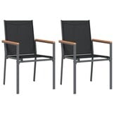 vidaXL Tuinstoelen Zwart (2 stuks) - 34% Korting