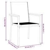 vidaXL Tuinstoelen Zwart (2 stuks) - 34% Korting