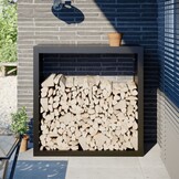 Zwart Stalen Haardhoutrek 100x40x100 cm - 35% Korting
