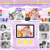 Digitale Kinder Camera met Printer - Paars - 33% Korting