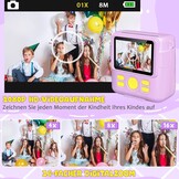 Digitale Kinder Camera met Printer - Paars - 33% Korting
