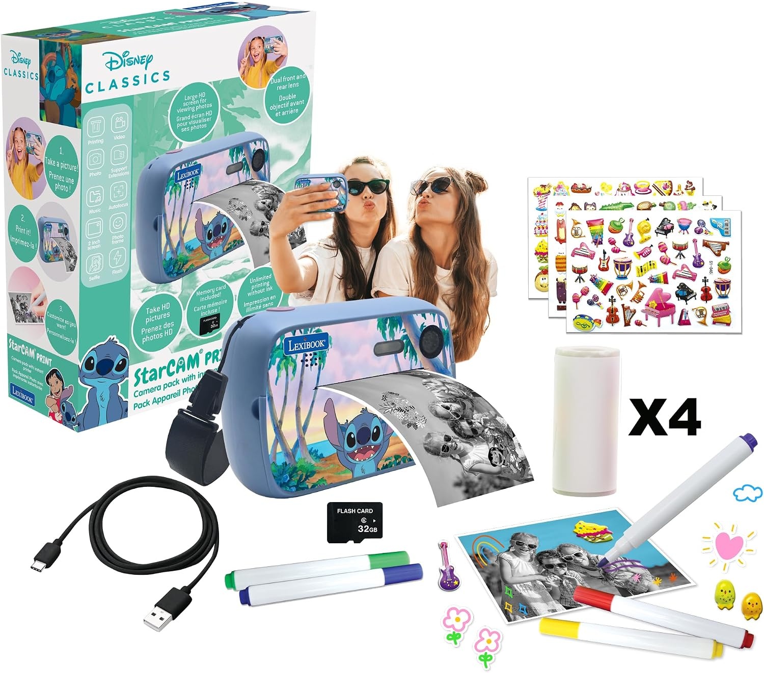 Lexibook Stitch Instant Camera Blauw - 34% Korting