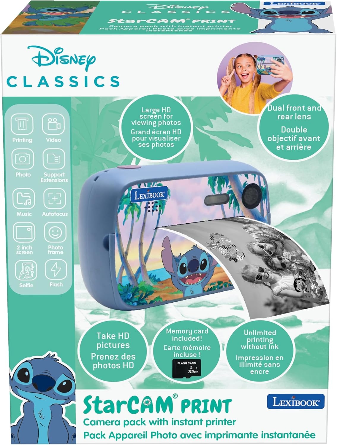 Lexibook Stitch Instant Camera Blauw - 34% Korting