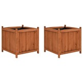 Verhoogde plantenbakken 2 stuks 50x50x50 cm Vurenhout - 54% Korting