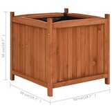 vidaXL Verhoogde Plantenbakken 2 stuks 50x50x50 cm Vurenhout - 34% Korting!