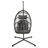 Inklapbare Egg Chair Hangstoel - Grijs - 54% Korting