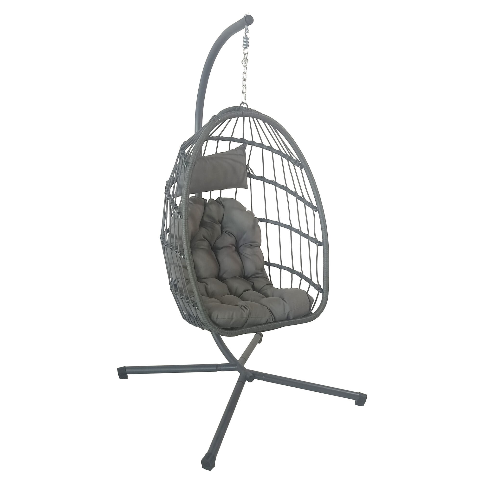 Inklapbare Egg Chair Hangstoel - Grijs - 54% Korting