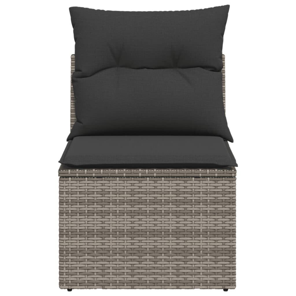 vidaXL Tuinstoel Poly Rattan Grijs met Kussens (34% Korting)