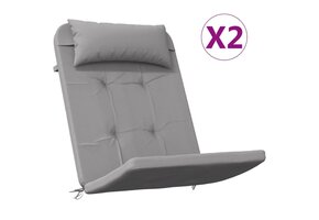 vidaXL Stoelkussens Adirondack Oxford Stof Grijs - Set van 2 - 50% Korting