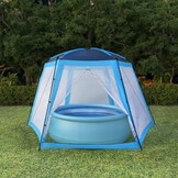 VidaXL Zwembadtent Blauw 500x433x250 cm - 34% Korting