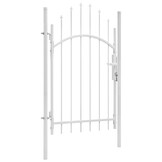 vidaXL Tuinpoort Woerden staal 1x2,25 m wit