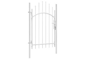 vidaXL Tuinpoort Woerden Staal Wit 1x2,25m - 35% Korting