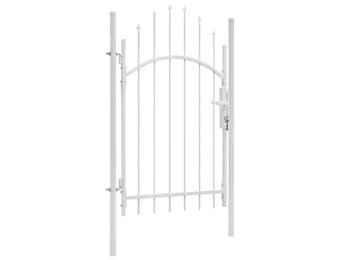 vidaXL Tuinpoort Woerden staal 1x2,25 m wit