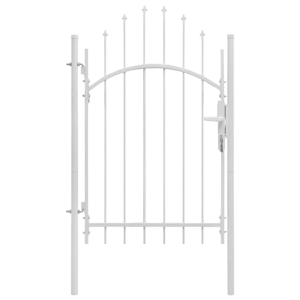 vidaXL Tuinpoort Woerden staal 1x2,25 m wit