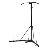 VEVOR 2-in-1 bokszakstandaard, stalen heavy-duty trainingsapparatuur, in hoogte verstelbare bokszakstandaard met optrekstang, vrijstaand zandzakrek, belastbaar tot 63,5 kg, voor thuisgymnastiek en