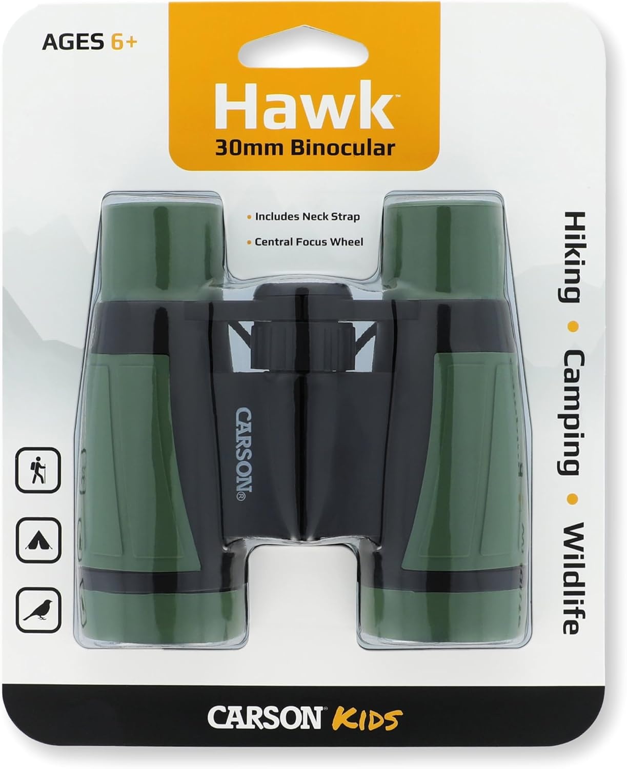 Carson Hawk 5x30 Kinderverkijker - Groen - Lichtgewicht en Robuust