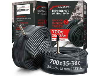 2x Fincci Fietsbinnenbanden 700x32-38c met 48mm Presta Ventiel - 77% Korting