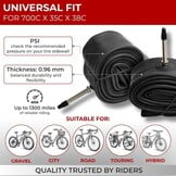2x Fincci Fietsbinnenbanden 700x32-38c met 48mm Presta Ventiel - 77% Korting