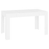 vidaXL Eettafel 140x74,5x76 cm bewerkt hout wit
