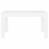 vidaXL Eettafel 140x74,5x76 cm bewerkt hout wit