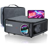 Wifi-beamer, Bluetooth, 28000 lumen, Full HD-projector, 1080p, ondersteunt 4K, WiMiUS beamer met 4D-trapeziumcorrectie, 50% zoom voor thuisbioscoop PPT, iOS/Android smartphone (tas meegeleverd)