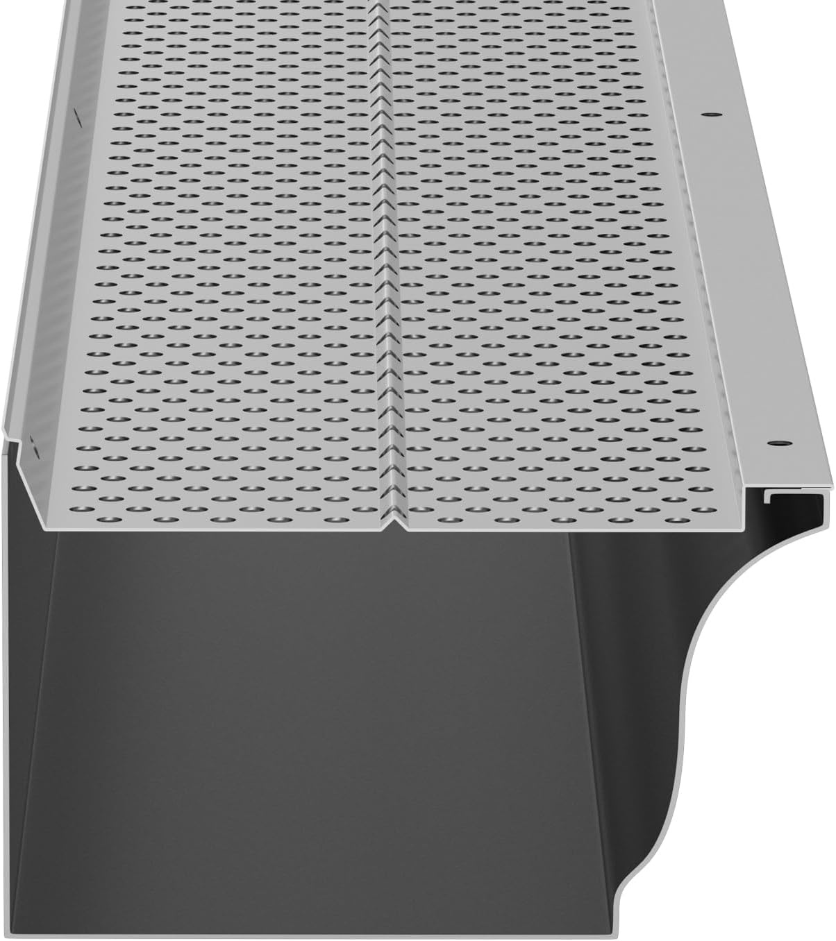 VEVOR, 5 "Breedte 2 Aluminium Bladfilter DIY Cover, 26 STKS 31,7 m Totale Lengte, 0,157" Gat Diameter & 0,02 inch Dikke Raptor Guards Past Op Elk Dak of Goot Type, Zilver