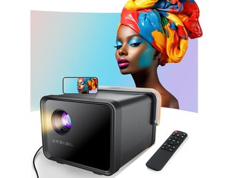 Weelikeit Projector, draagbare miniprojector 1080P HD 4K-ondersteuning, thuisbioscoopfilmprojector met 5G WiFi 6 en Bluetooth, buitenvideoprojector voor iPhone/Android/TV-stick/HDMI/USB/laptop/DVD/PS5