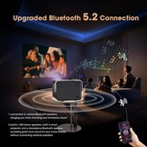 Weelikeit Projector, draagbare miniprojector 1080P HD 4K-ondersteuning, thuisbioscoopfilmprojector met 5G WiFi 6 en Bluetooth, buitenvideoprojector voor iPhone/Android/TV-stick/HDMI/USB/laptop/DVD/PS5