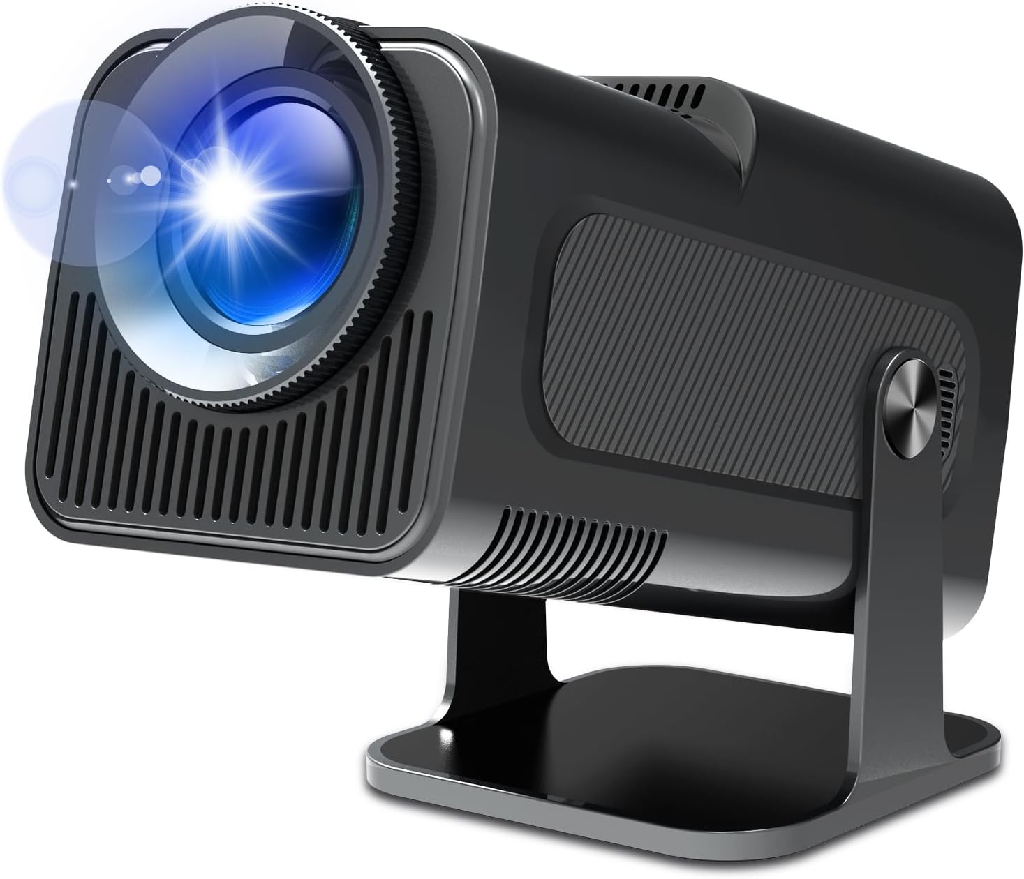 Nieuwe Collectie HY320 Mini Draagbare Auto Keystone Projector, Native 1080P Smart Projector 4K FHD Ondersteuning 10000 Lumen met WiFi 6, BT 5.0, 180 Graden Rotatie, Ingebouwde Android 11.0