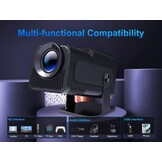 Nieuwe Collectie HY320 Mini Draagbare Auto Keystone Projector, Native 1080P Smart Projector 4K FHD Ondersteuning 10000 Lumen met WiFi 6, BT 5.0, 180 Graden Rotatie, Ingebouwde Android 11.0