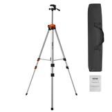 VEVOR Laser Level Tripod, ¼ x 20 Thread Mount, 27.36-68.11 inch Height Adjustment with Integrated Level Bubble Lightweight Laser Scanner Stand, Retractable Legs Aluminum Tripod for Stable Measurement