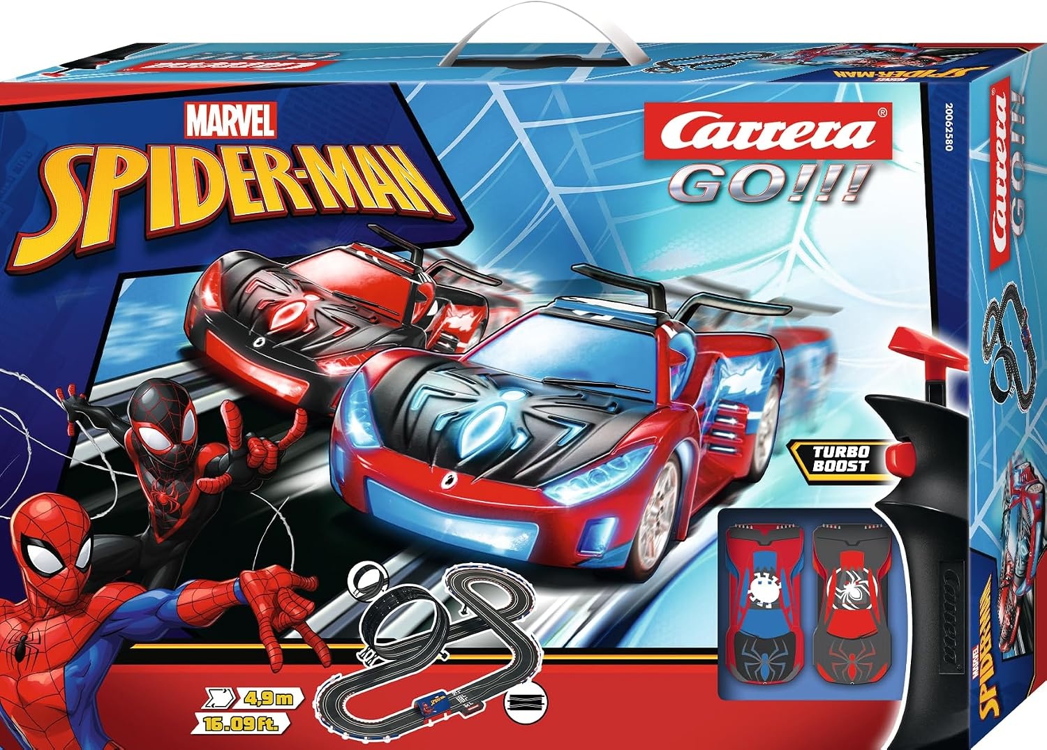 Carrera - 20062580 - Carrera GO!!! Spider Racing Racebaanset, racebaan met gelicentieerde slotcars, tot 2 spelers, voor kinderen vanaf 6 jaar en volwassenen