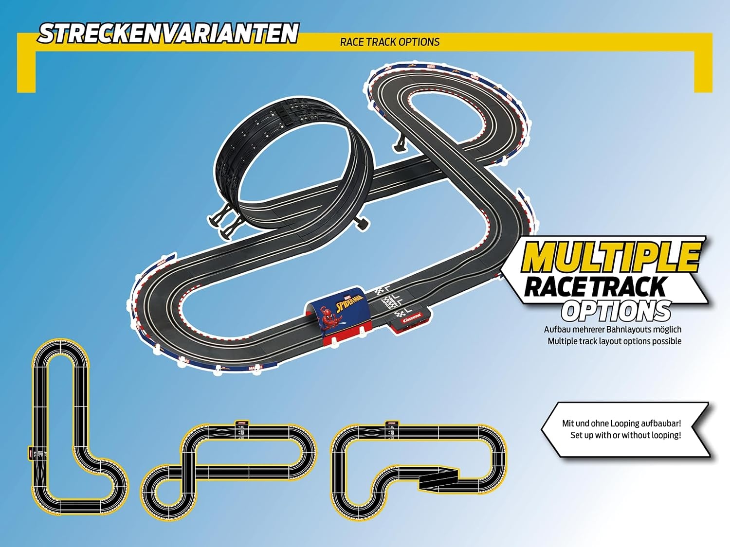Carrera - 20062580 - Carrera GO!!! Spider Racing Racebaanset, racebaan met gelicentieerde slotcars, tot 2 spelers, voor kinderen vanaf 6 jaar en volwassenen